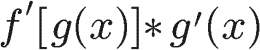 the result of applying the chain rule