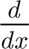 the notation for taking a derivative