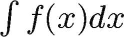 the standard notation and symbols of a function to be integrated