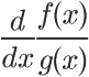 the format of functions that can use the quotient rule
