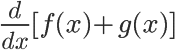 the format of functions that can use the sum rule